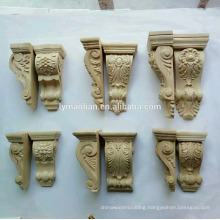 Architectural wood carvings corbels, appliques for furniture and cabinets